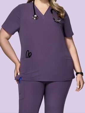 Mandala Purple Medical Scrub Jogger Set  Sz.XL